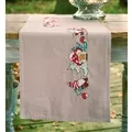 Image of Vervaco Gnomes Tablerunner Christmas Cross Stitch Kit
