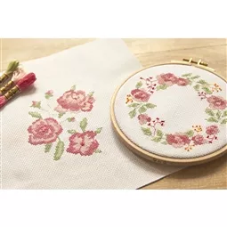 DMC The Tranquil Rose Duo Cross Stitch Kit