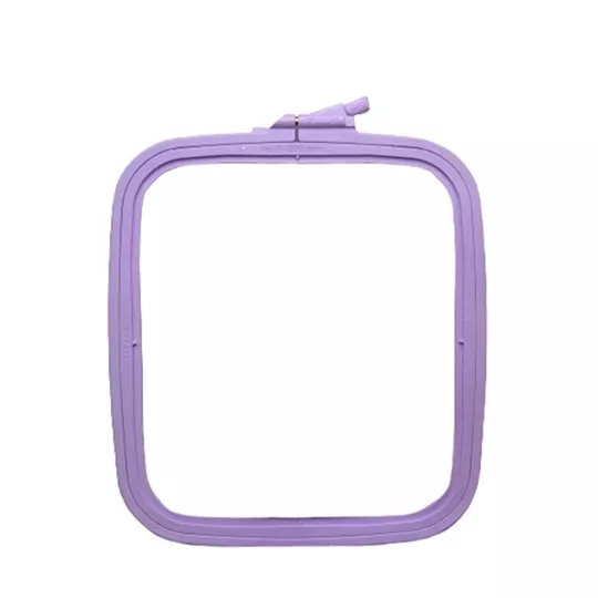 Nurge Square Plastic Hoop 19.5 x 22cm - Lilac Embroidery Hoop