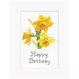 Heritage Daffodils Greetings Card Cross Stitch Kit