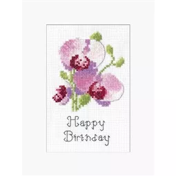 Heritage Orchid Greetings Card Cross Stitch Kit