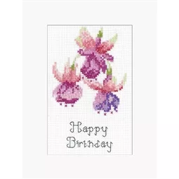 Heritage Fuchsia Greetings Card Cross Stitch Kit