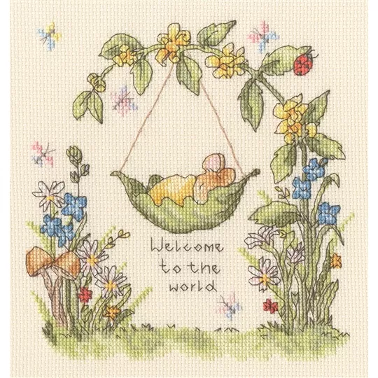 Bothy Threads From Little Acorns Birth Sampler Cross Stitch Kit