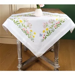 Vervaco Field Flowers Tablecloth Cross Stitch Kit