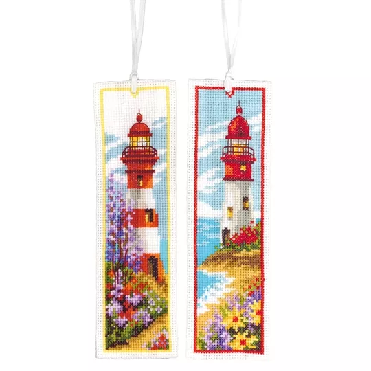 Vervaco Lighthouses Bookmarks Set of 2 Cross Stitch Kit