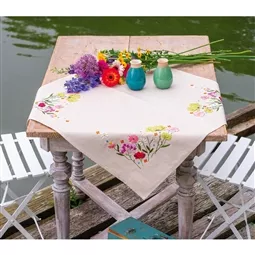 Vervaco Wildflowers Tablecloth Embroidery Kit