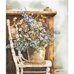 Lanarte Floral Vintage Art Cross Stitch Kit