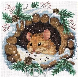 VDV The Little Mouse Christmas Cross Stitch Kit