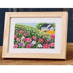 Permin Flower Field Cross Stitch Kit