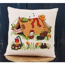 Permin Camping Trip Cushion Cross Stitch Kit