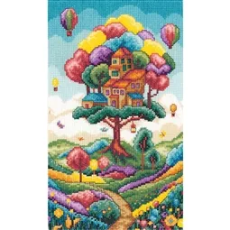 Vervaco Tree House Landscape Cross Stitch Kit