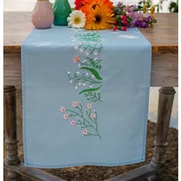 Pastel Flowers Table Runner