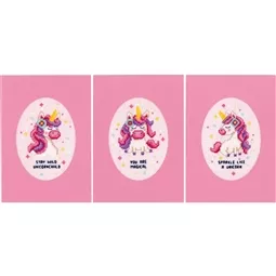 Vervaco Unicorn Greetings Cards Cross Stitch Kit