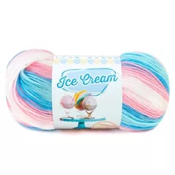 Lion Brand Yarn Ice Cream - Cake Batter 100g Yarn