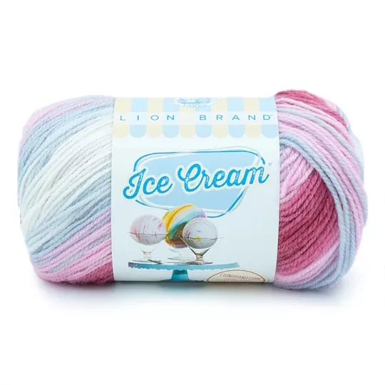 Lion Brand Yarn Ice Cream - Cherries Jubilee 100g Yarn