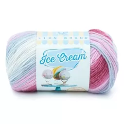 Lion Brand Yarn Ice Cream - Cherries Jubilee 100g Yarn