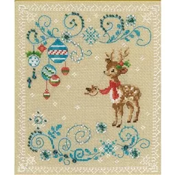VDV Christmas Deer Cross Stitch Kit