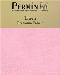 Permin 28 Count Linen - Rose Fabric