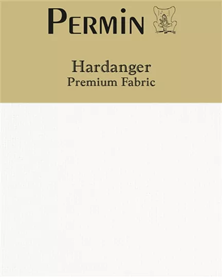 Permin 22 Count Handanger - White Fabric
