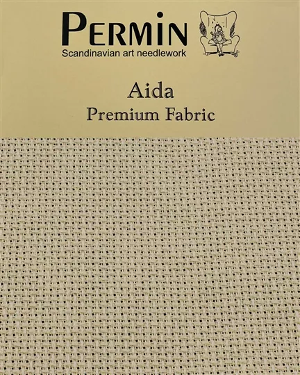 Permin 16 Count Aida - Nature Light Fabric