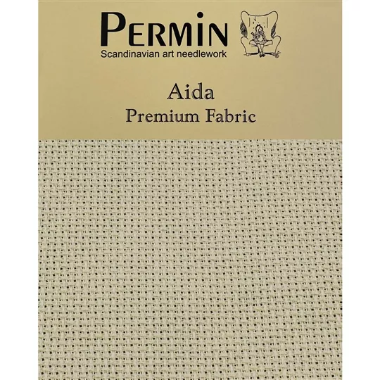Permin 16 Count Aida - Natural Light Fabric
