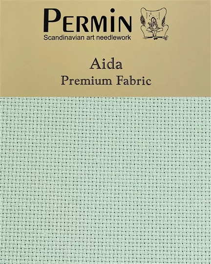 Permin 16 Count Aida - Sea Lily Fabric