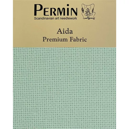 Permin 16 Count Aida - Sea Lily Fabric