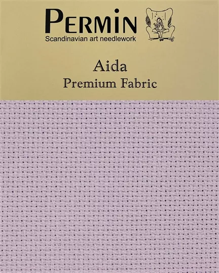 Permin 16 Count Aida - Peaceful Purple Fabric