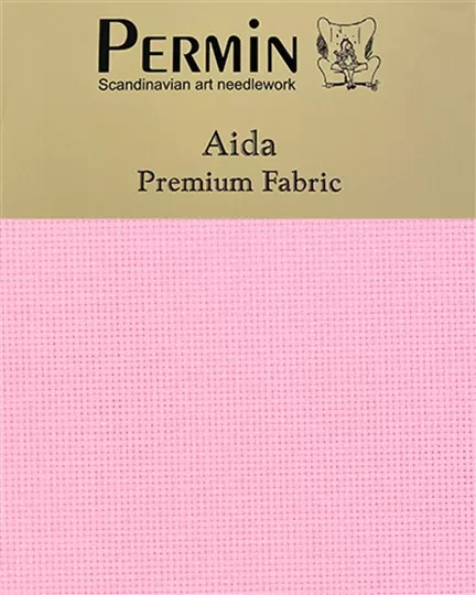 Permin 16 Count Aida - Rose Fabric