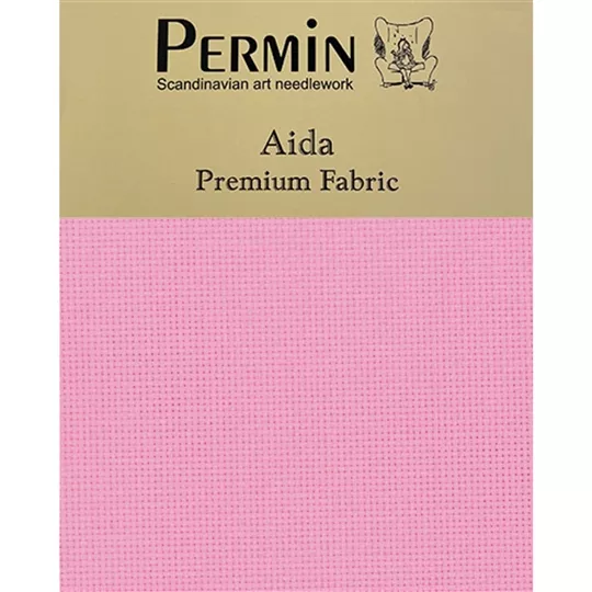 Permin 16 Count Aida - Rose Fabric