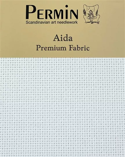 Permin 16 Count Aida - Icelandic Blue Fabric