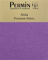Permin 14 Count Aida - Lilac Fabric