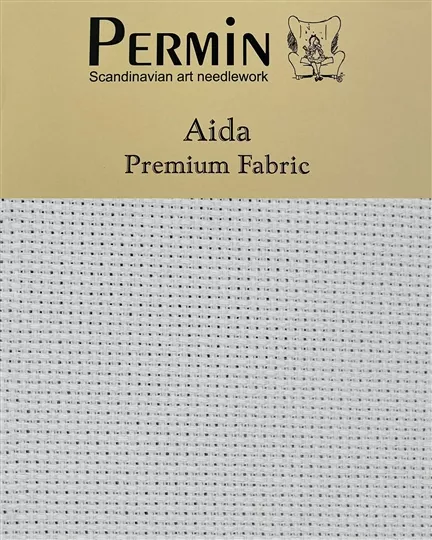 Permin 14 Count Aida - Graceful Grey Fabric