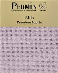 Permin 14 Count Aida - Peaceful Purple Fabric