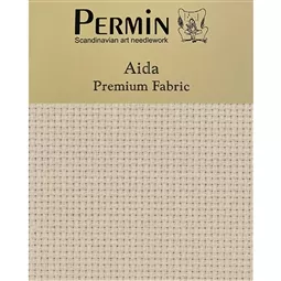 Permin 14 Count Aida - Almond Fabric