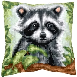 Vervaco Raccoon in Tree Cushion Cross Stitch Kit