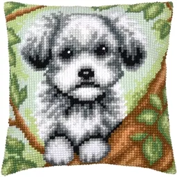 Vervaco Dog in Tree Cushion Cross Stitch Kit