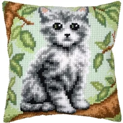 Vervaco Kitten in Tree Cushion Cross Stitch