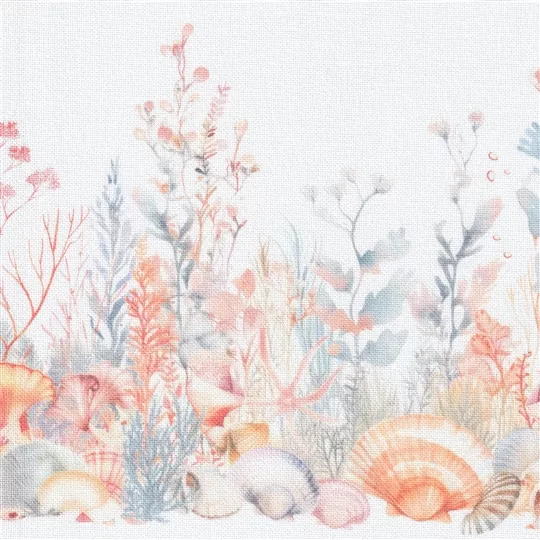 Zweigart Murano 32 Count Evenweave Pre-Cut - Coral Reef 48 x 68cm Fabric