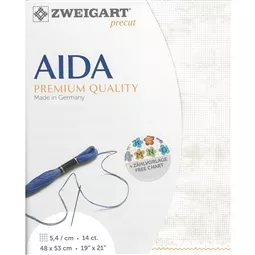Zweigart 14 Count Vintage Aida Pre-Cut - Sand Fabric