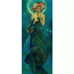 RIOLIS Mucha - The Moon Cross Stitch Kit