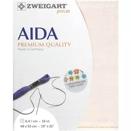 Zweigart 16 Count Aida Pre-Cut - Light Pink