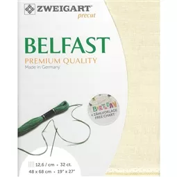Zweigart Belfast 32 Count Linen Pre-Cut - Cream Fabric