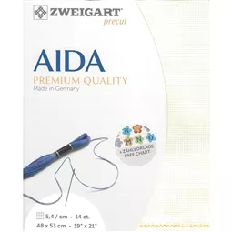 Zweigart 14 Count Vintage Aida Pre-Cut - Cream