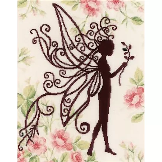 Lanarte Flower Fairy Silhouette Cross Stitch Kit