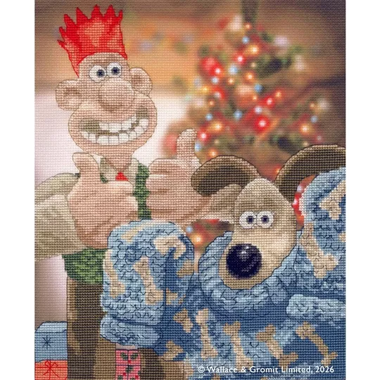 Bothy Threads Happy Holidays Old Pooch! Christmas Cross Stitch Kit