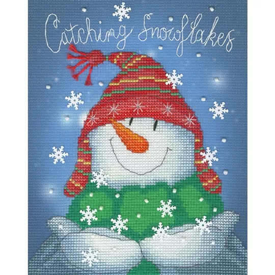 Bothy Threads Catching Snowflakes Christmas Cross Stitch Kit