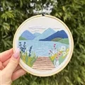 Milpoint Blooming Blue Lake Embroidery Kit