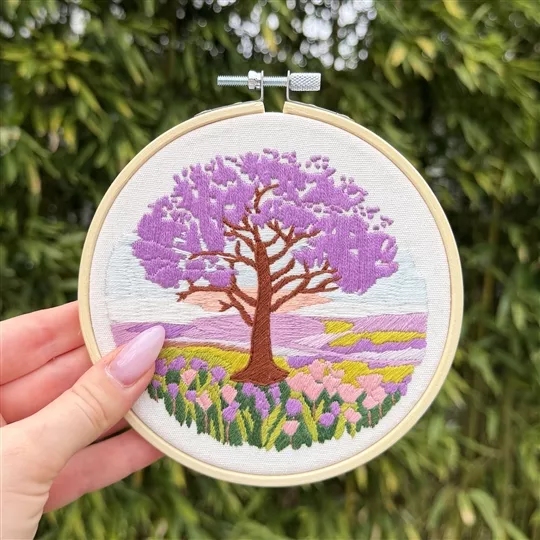 Milpoint Jacaranda on the Plain Embroidery Kit