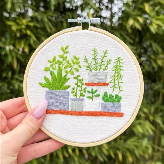 Milpoint Shades of Green Embroidery Kit